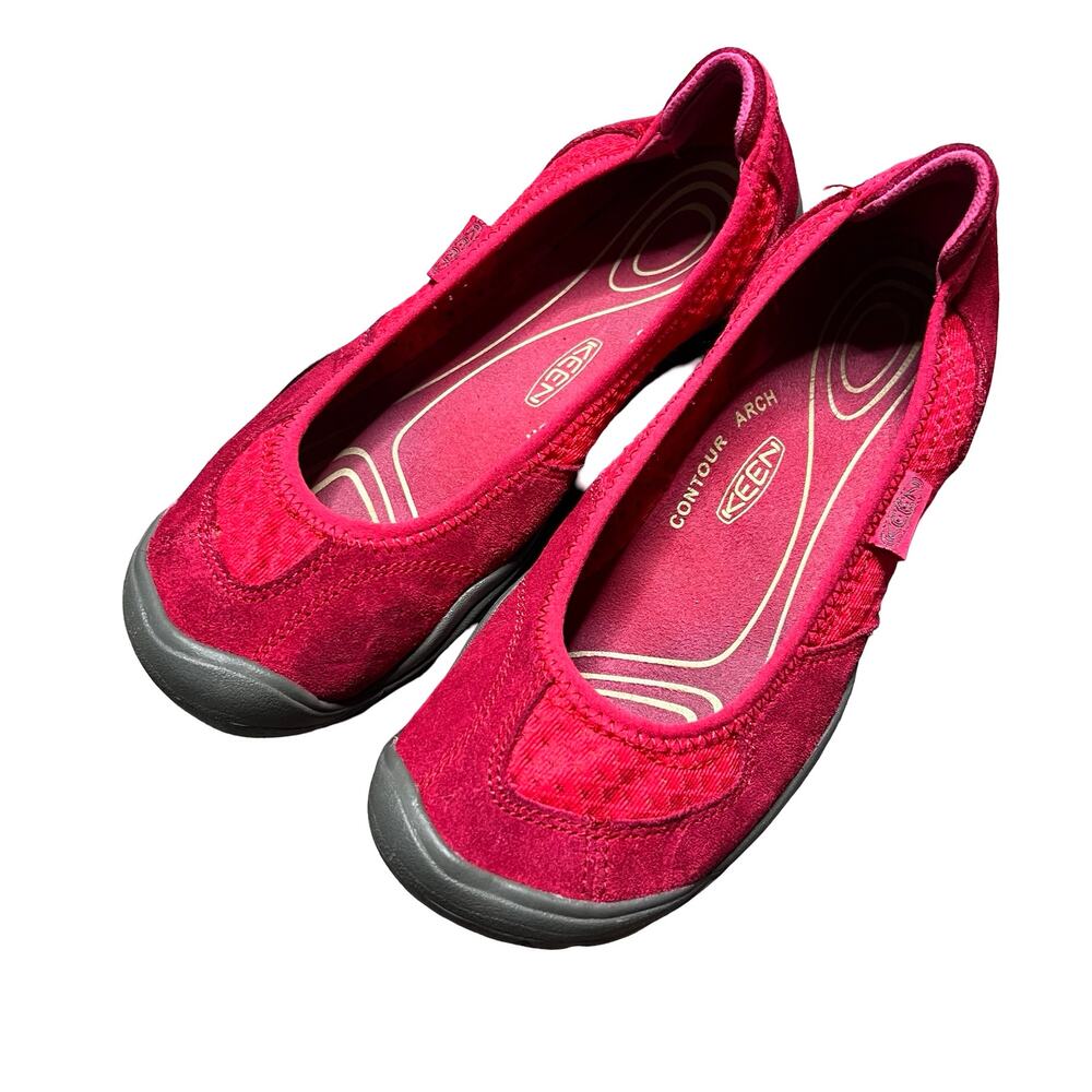 KEEN Women's Mercer Ballerina CNX Flats Shoes Red 8